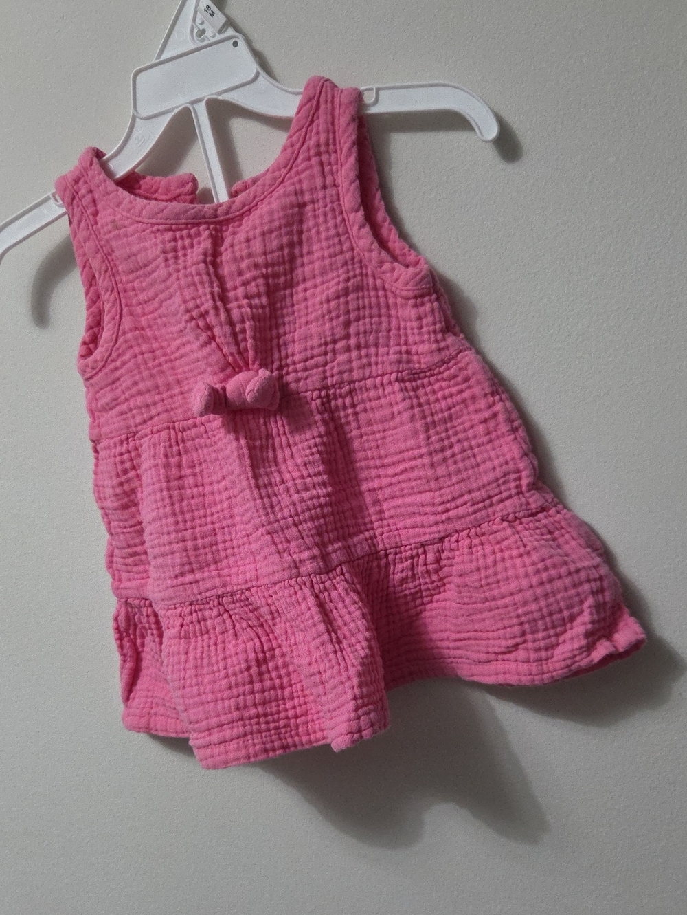 Pink Girls' Textured Tank Top Dress